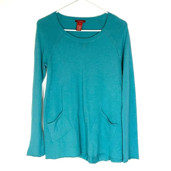 Sundance Teal Blue Green Cashmere Wool Blend Pullover Sweater Size Small - Picture 1 of 4